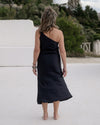 BASERANGE 24 Autumn and Winter One-shoulder Dress Portugal BAS-DROSD-VI-WI24-LH Blue Black